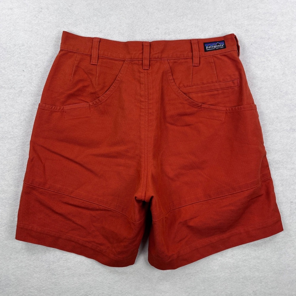 Patagonia Mens Stand Up Shorts 28 Burnt Orange Organic Cotton Canvas 7" Inseam